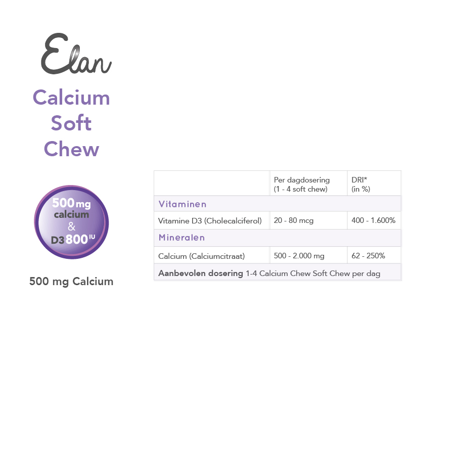 calcium soft chew samenstelling