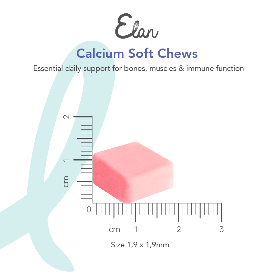 Elan Calcium Soft Chew afmetingen